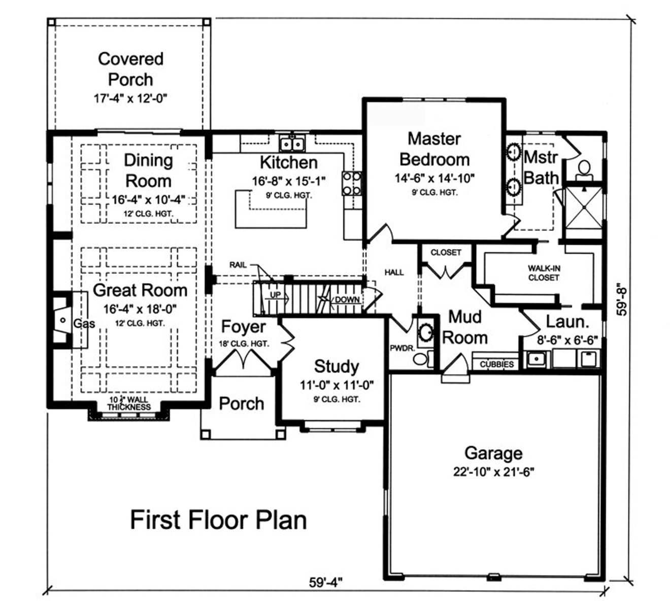 Traditional House Plan - Clearview 19789 - 1st Floor Plan