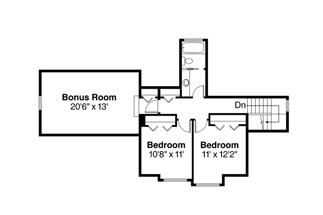 Secondary Image - Craftsman House Plan - Rockport 19897 - 2nd Floor Plan