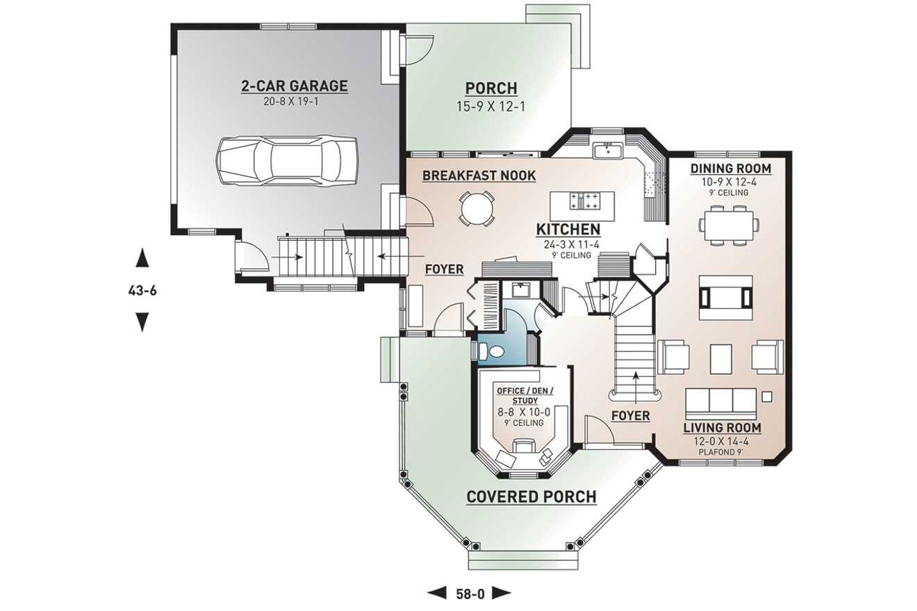 Victorian House Plan - The Collector 2 20023 - 1st Floor Plan