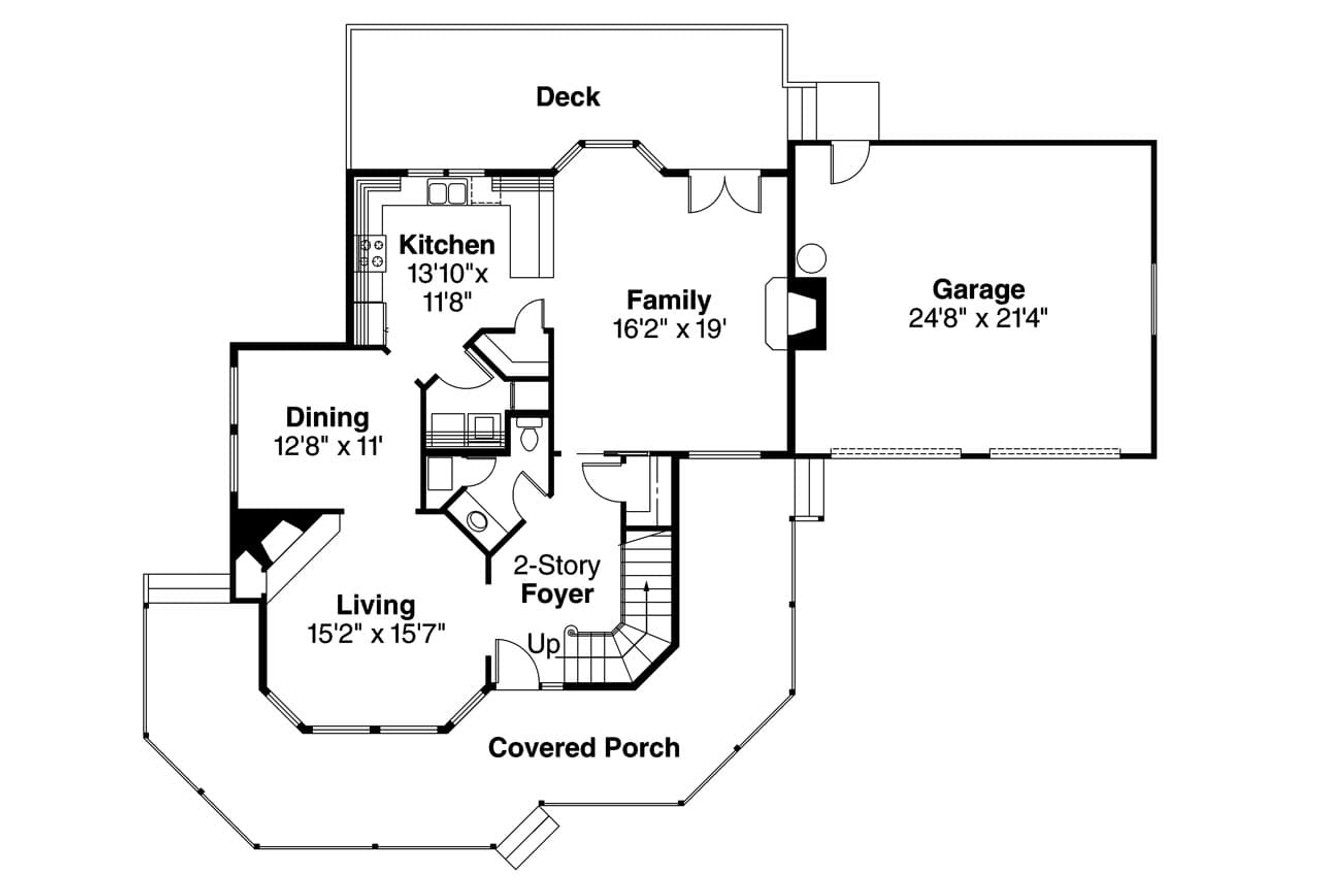Country House Plan - Thompson 20566 - 1st Floor Plan