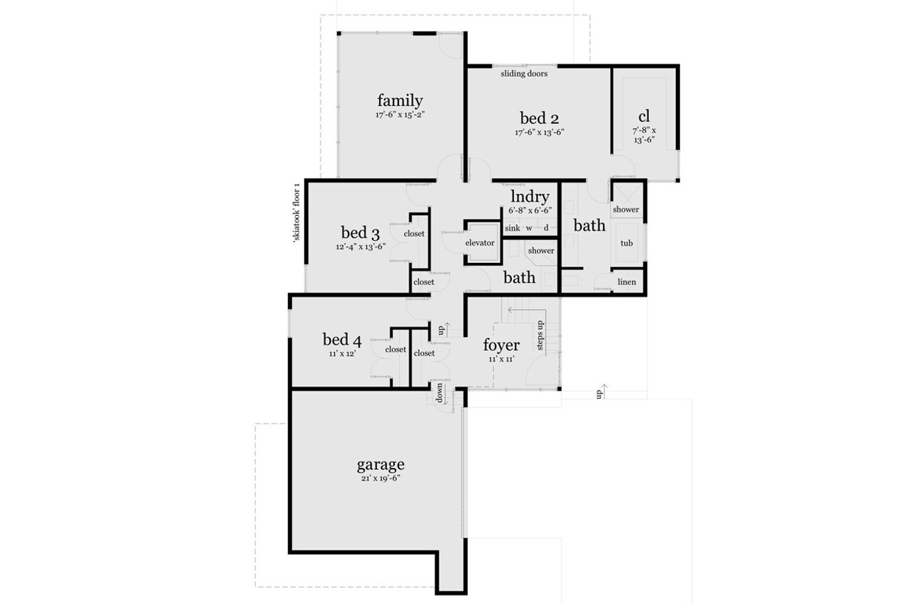 Modern House Plan - Skiatook 20901 - 1st Floor Plan