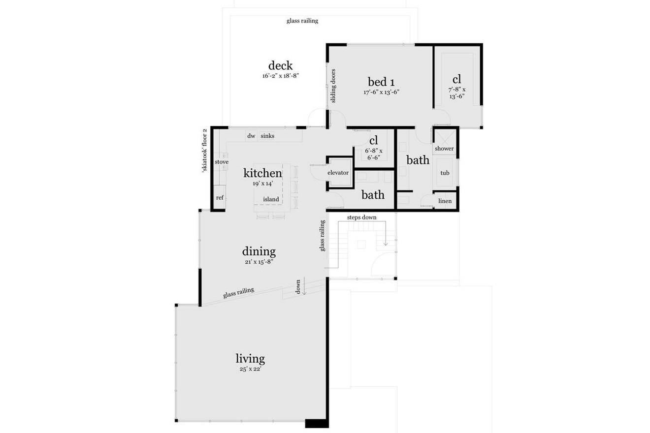 Secondary Image - Modern House Plan - Skiatook 20901 - 2nd Floor Plan