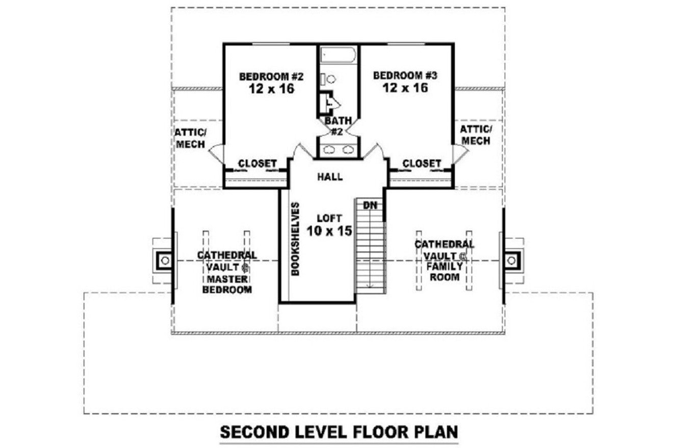 Secondary Image - Country House Plan - 20907 - 2nd Floor Plan