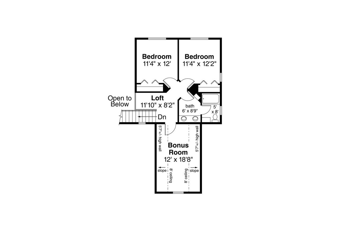 Secondary Image - Traditional House Plan - Redwood 21003 - 2nd Floor Plan