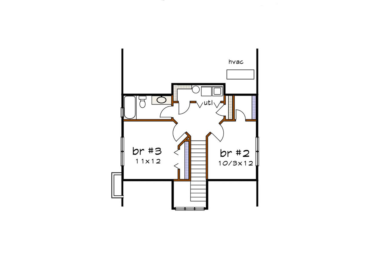 Secondary Image - Bungalow House Plan - 21312 - 2nd Floor Plan