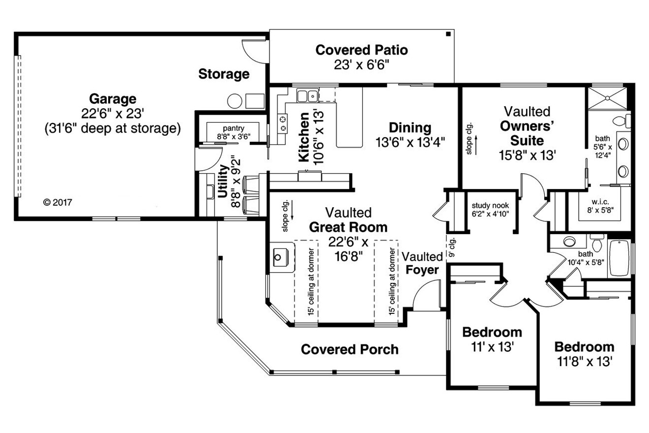 Country House Plan - Hayden 21531 - 1st Floor Plan