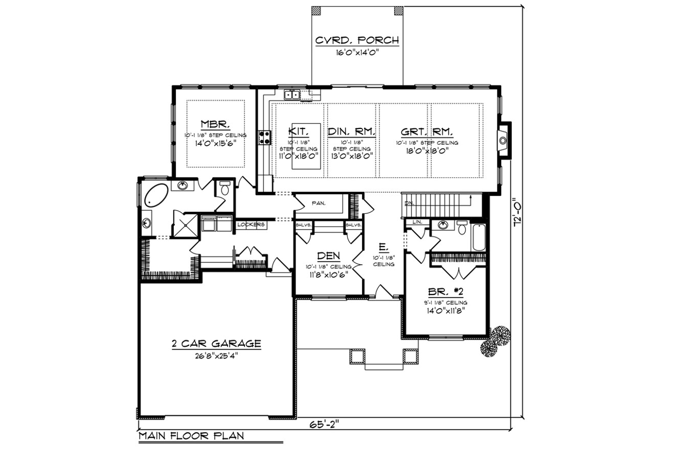 Craftsman House Plan - 21556 - 1st Floor Plan