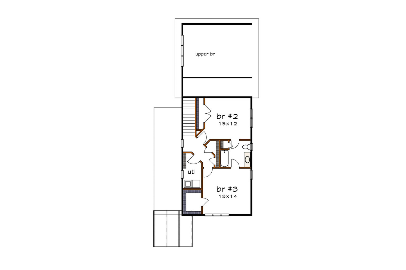 Modern House Plan - 21656 - 2nd Floor Plan