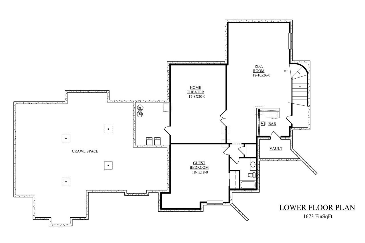 Country House Plan - Shoreside 21755 - Basement Floor Plan