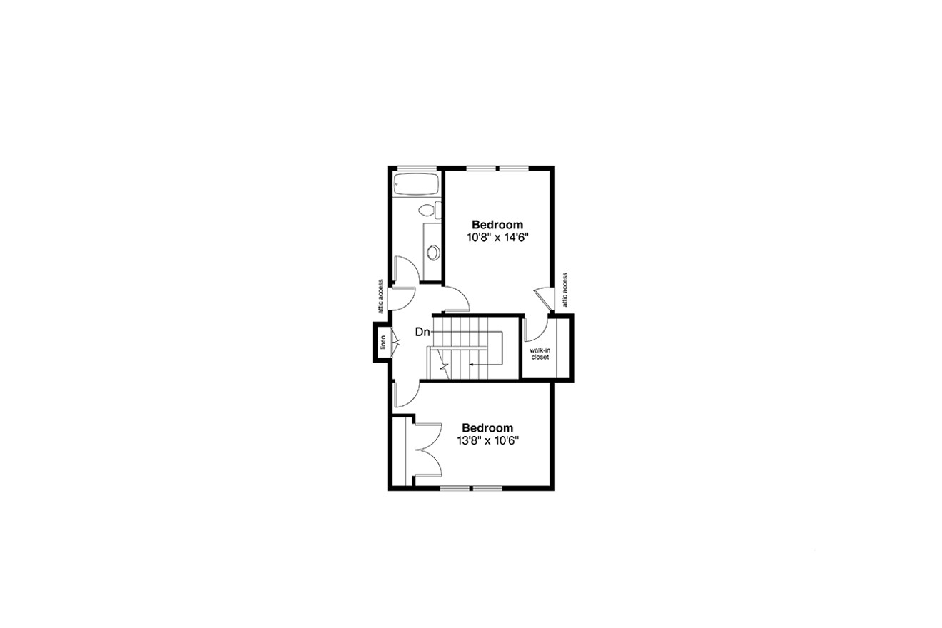 Secondary Image - Cottage House Plan - Westborough 22275 - 2nd Floor Plan