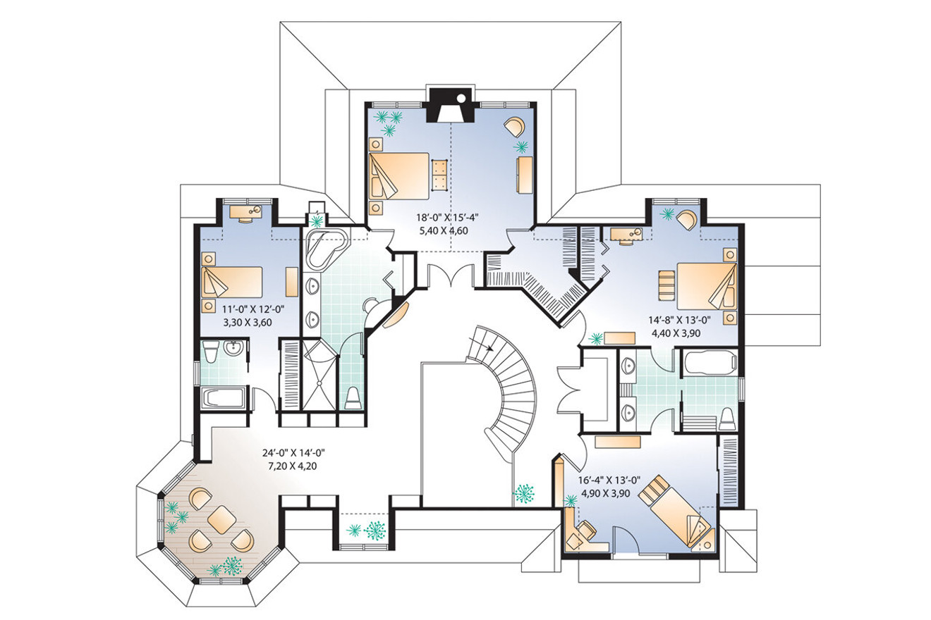 Secondary Image - Farmhouse House Plan - Moretti 22315 - 2nd Floor Plan