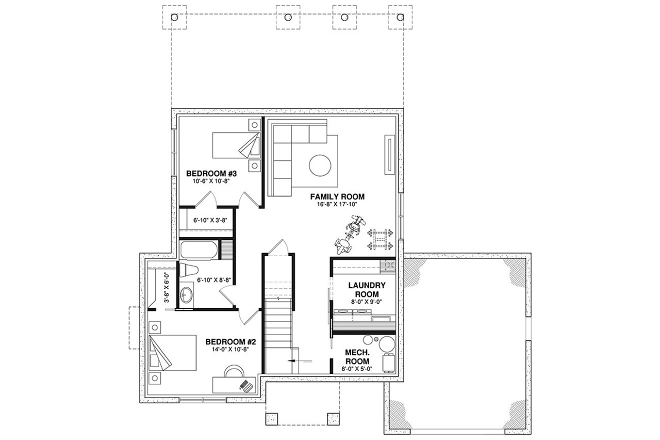 Farmhouse House Plan - Belanger 22905 - Basement Floor Plan