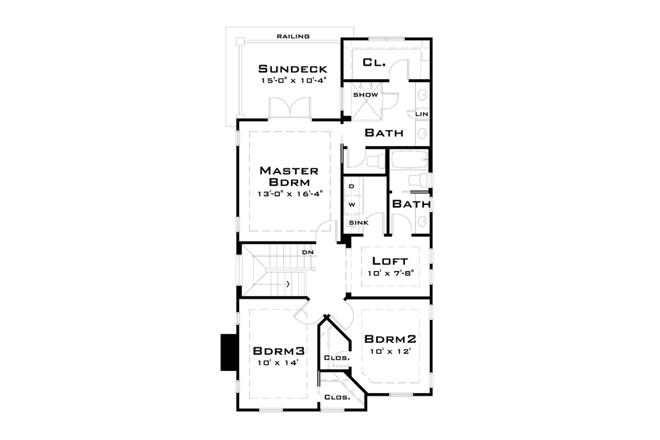 Secondary Image - Craftsman House Plan - Lyman 23118 - 2nd Floor Plan