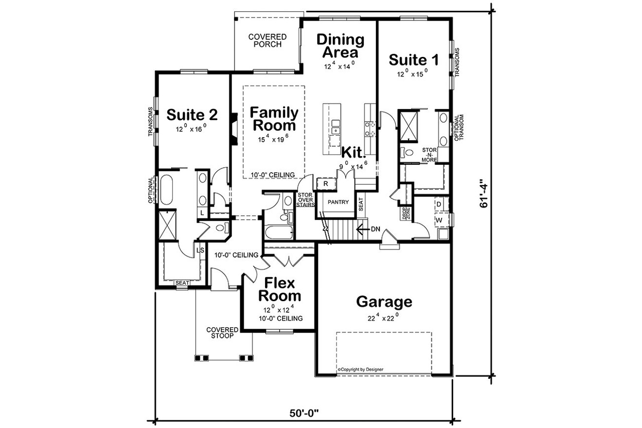 Farmhouse House Plan - Connick Haven 23328 - 1st Floor Plan