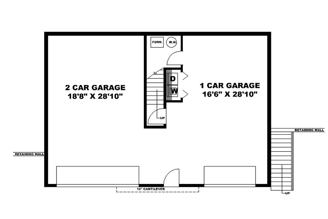 Secondary Image - Contemporary House Plan - 23407 - 1st Floor Plan