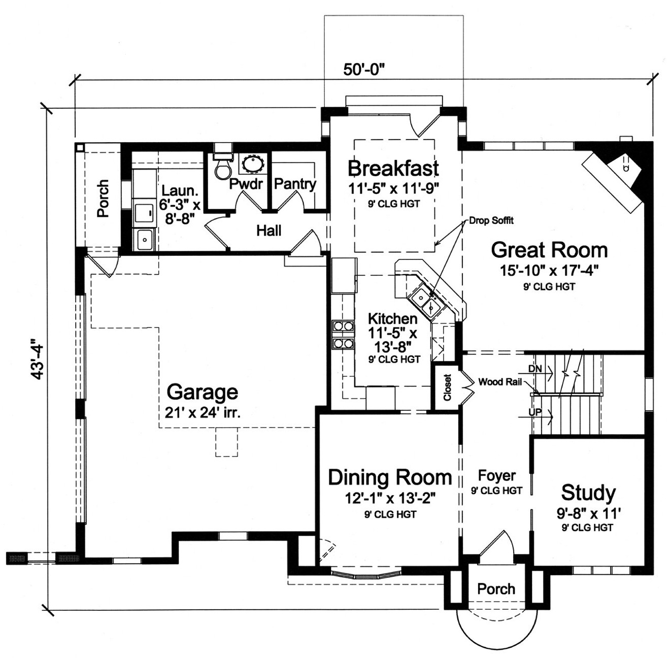 Tudor House Plan - Greenwich 23639 - 1st Floor Plan