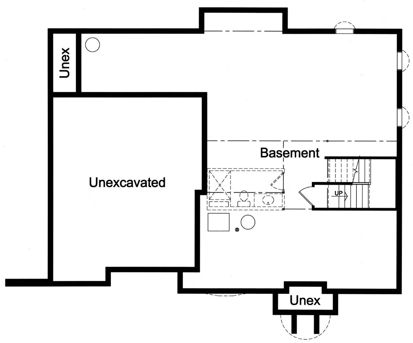 Tudor House Plan - Greenwich 23639 - Basement Floor Plan
