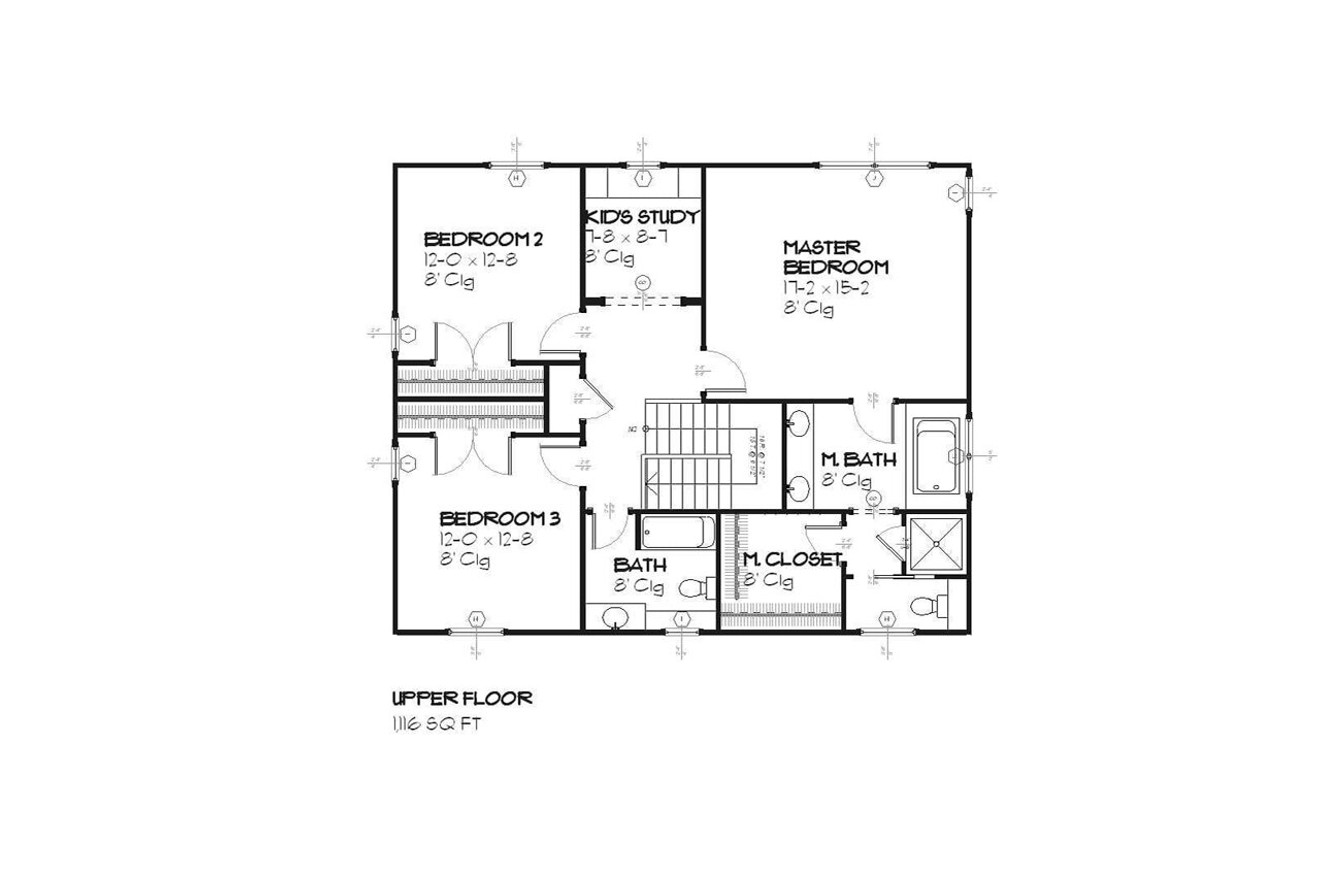Secondary Image - Traditional House Plan - Diamond 25628 - 2nd Floor Plan