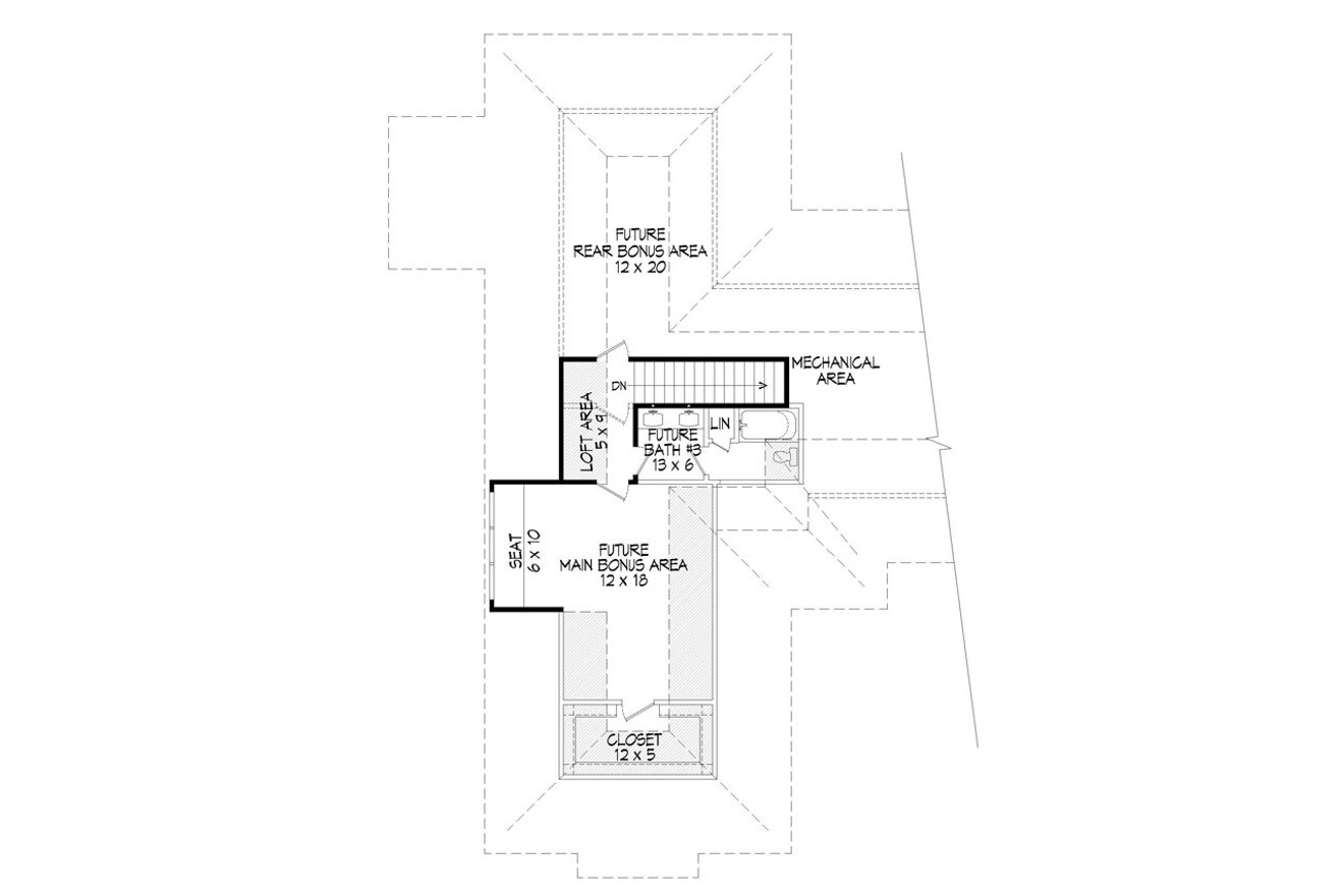Secondary Image - Craftsman House Plan - 25696 - 2nd Floor Plan