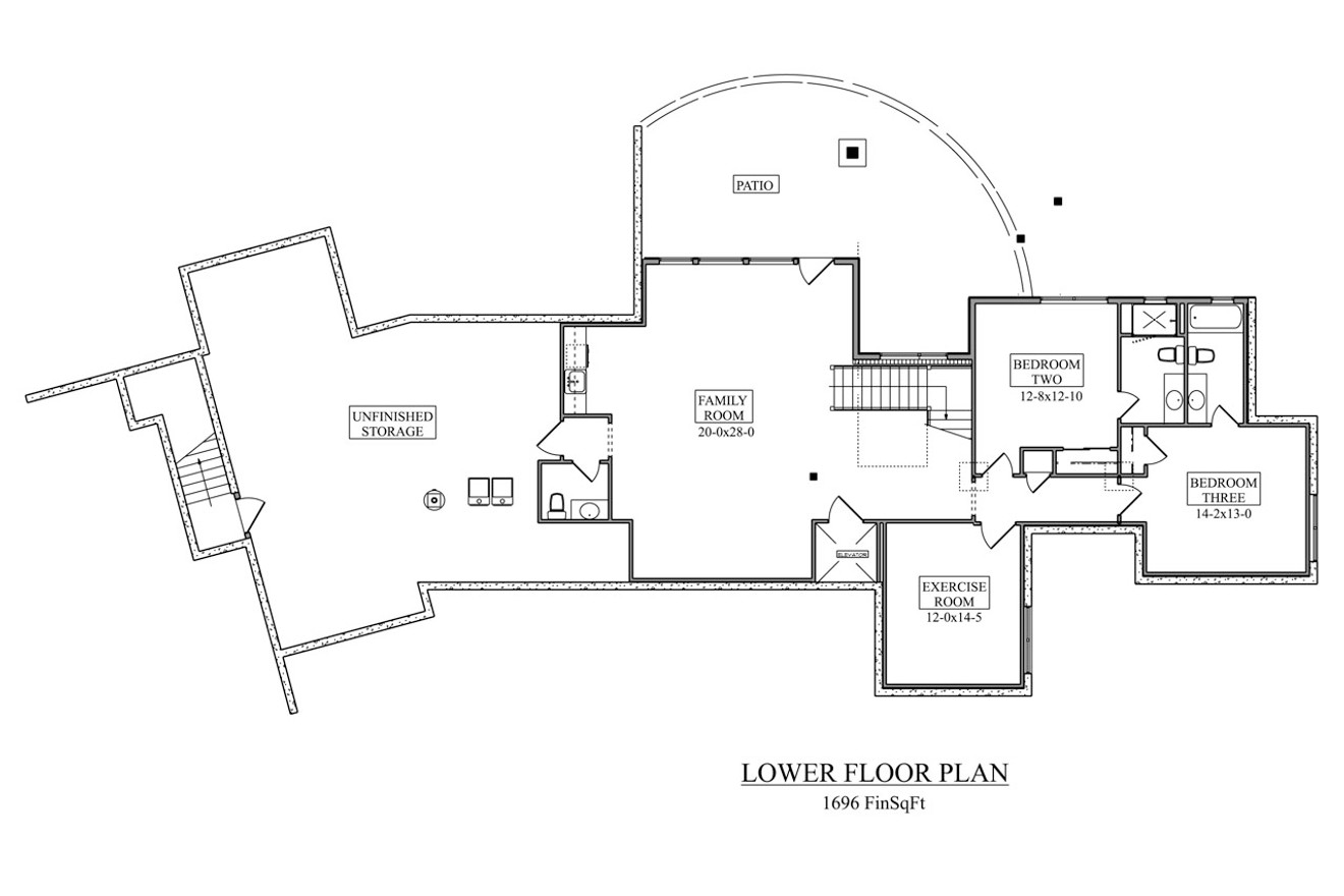 Craftsman House Plan - Papillion 25721 - Basement Floor Plan