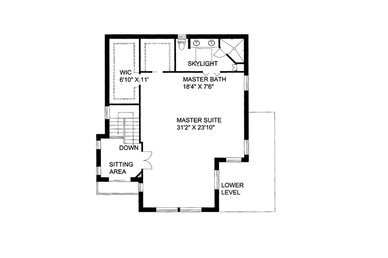 Contemporary House Plan - 25852 - 2nd Floor Plan