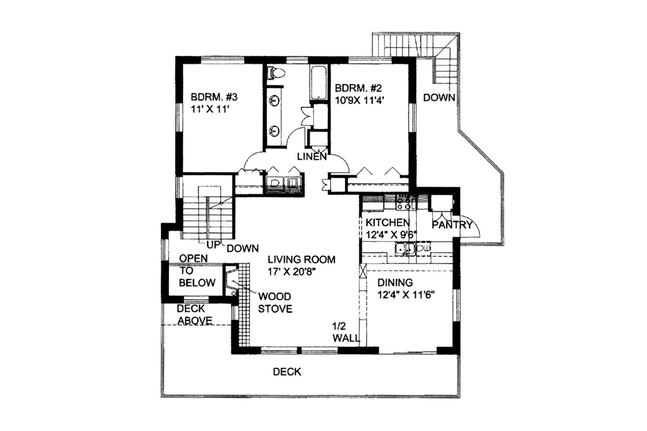Contemporary House Plan - 25852 - 1st Floor Plan