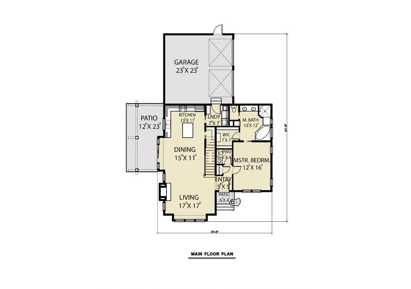 Contemporary House Plan - 26121 - 1st Floor Plan