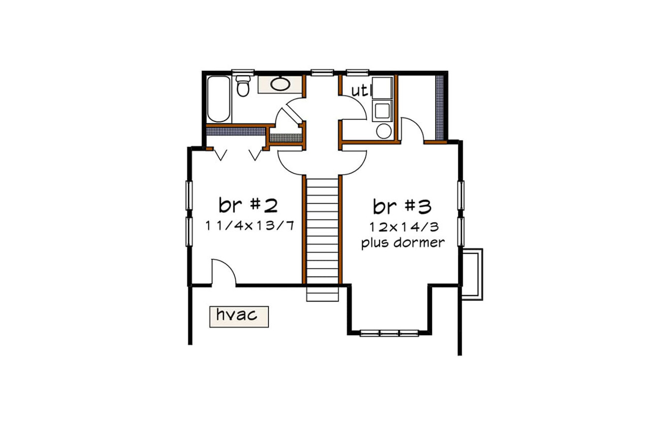 Secondary Image - Cottage House Plan - 26201 - 2nd Floor Plan
