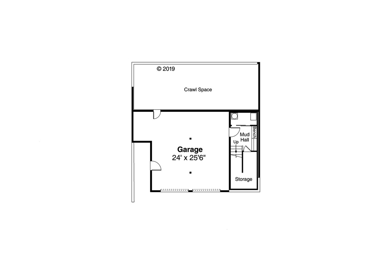 Secondary Image - Modern House Plan - Staghorn 26537 - Basement Floor Plan
