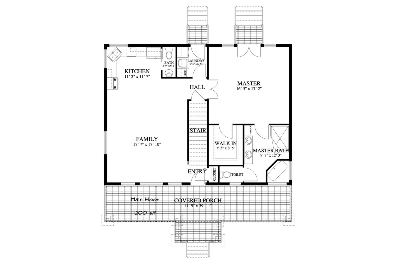 Country House Plan - Beck 26594 - 1st Floor Plan