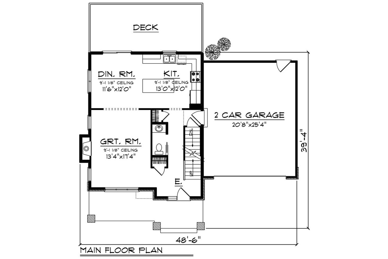 Contemporary House Plan - 26649 - 1st Floor Plan