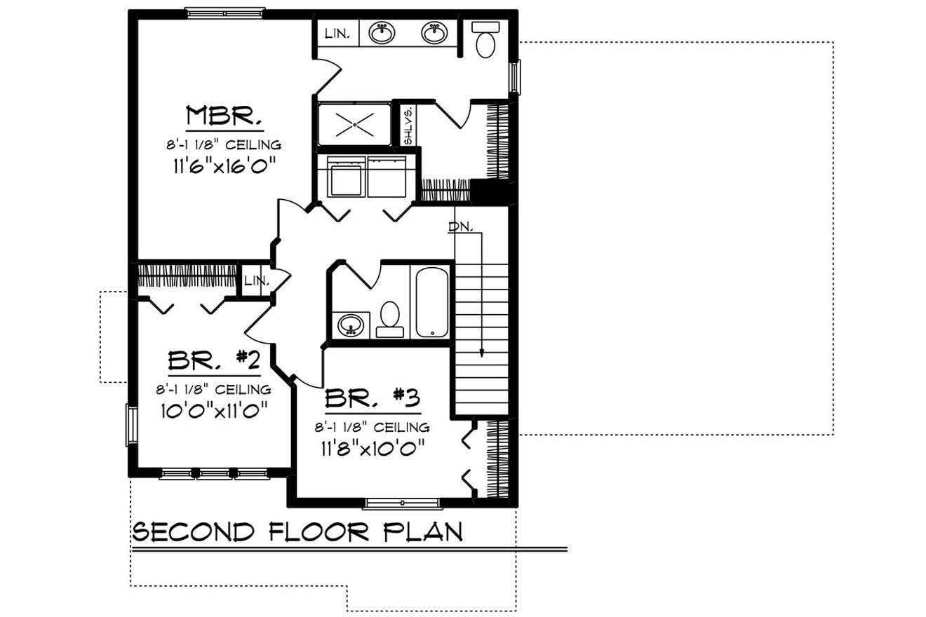 Secondary Image - Contemporary House Plan - 26649 - 2nd Floor Plan