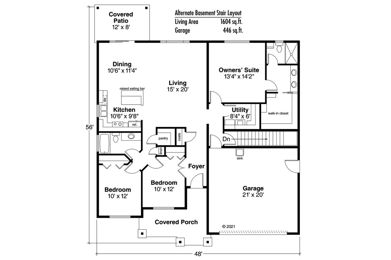Craftsman House Plan - Dogwood 26873 - Optional Floor Plan