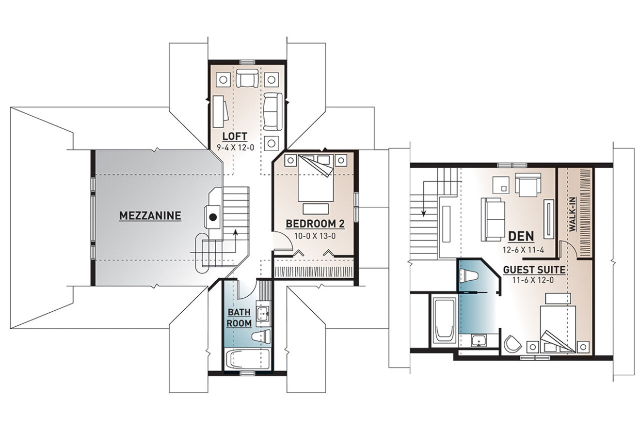 Secondary Image - Country House Plan - The Thatchery 26893 - 2nd Floor Plan