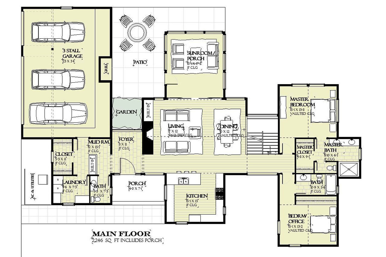 Modern House Plan - Denali 27291 - 1st Floor Plan