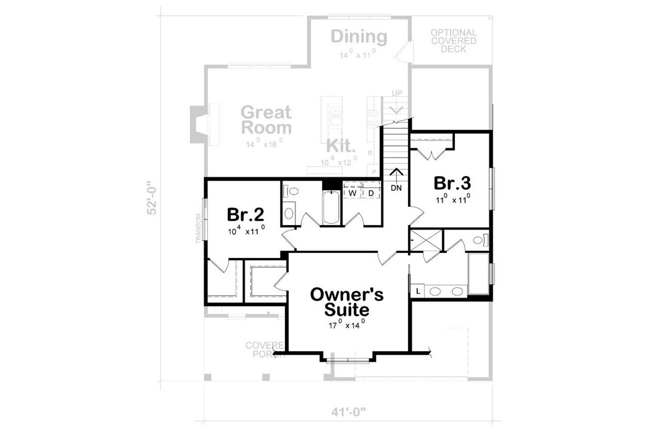 Secondary Image - Craftsman House Plan - Windsor Cottage 27441 - 2nd Floor Plan
