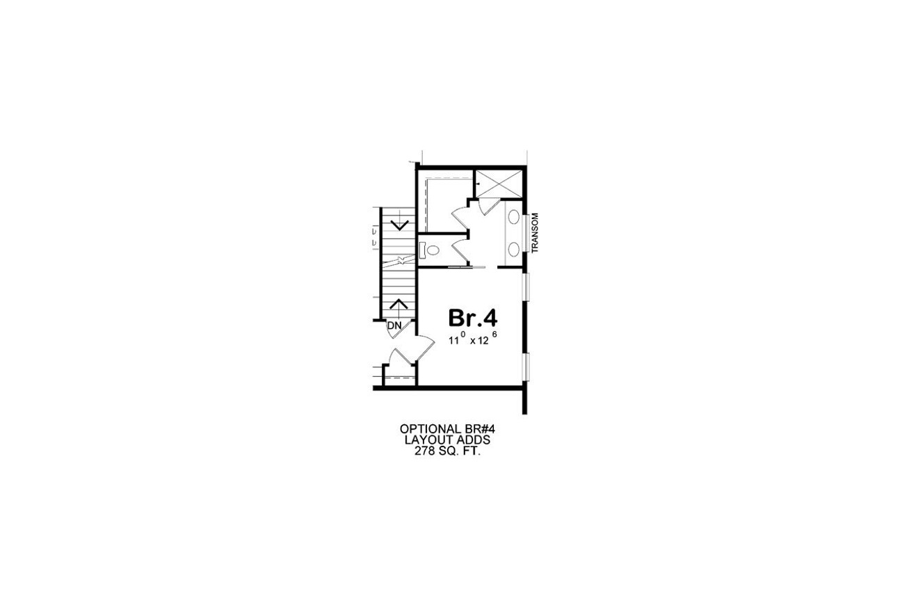 Craftsman House Plan - Windsor Cottage 27441 - Optional Floor Plan