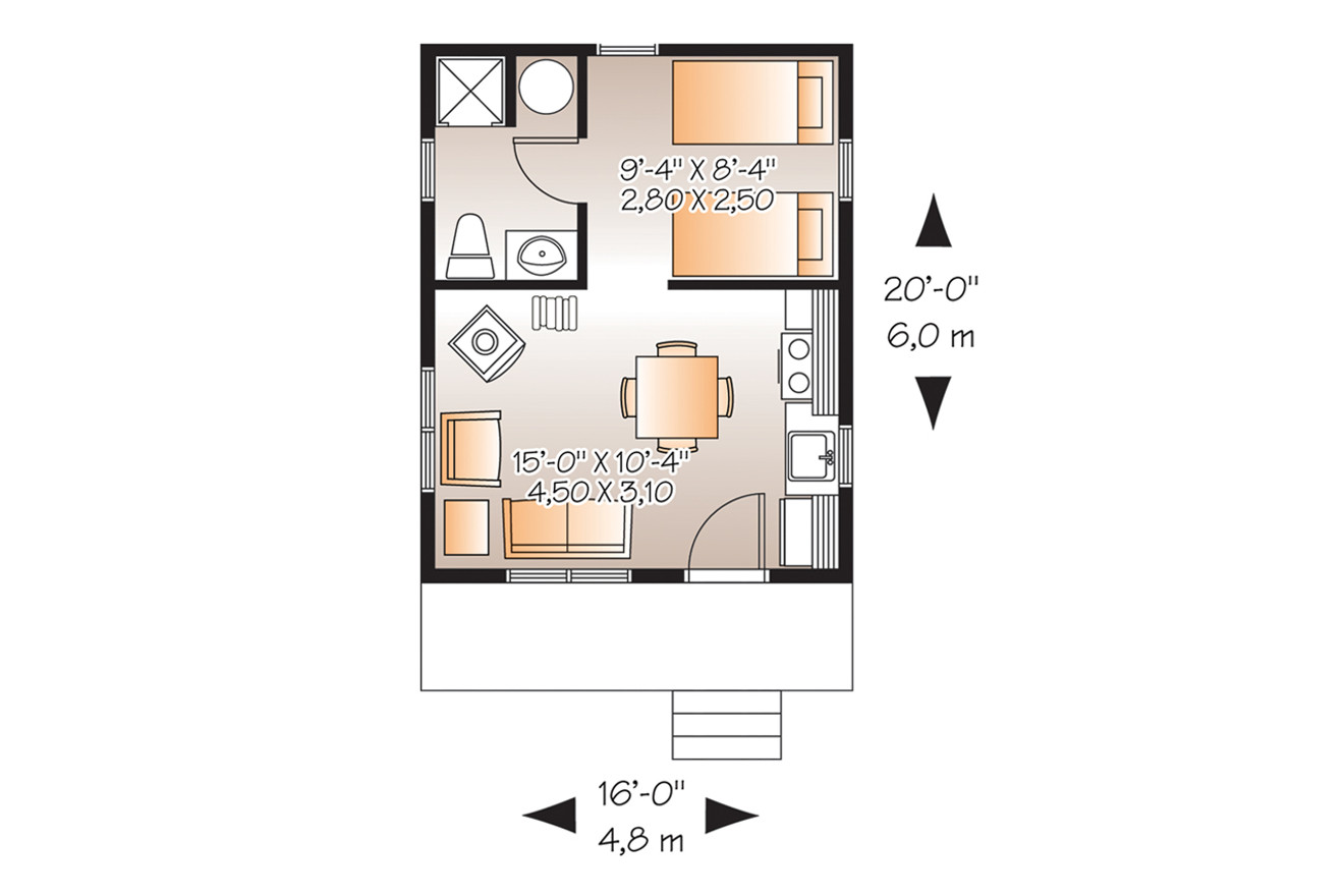 Cottage House Plan - Woodwinds 27524 - 1st Floor Plan