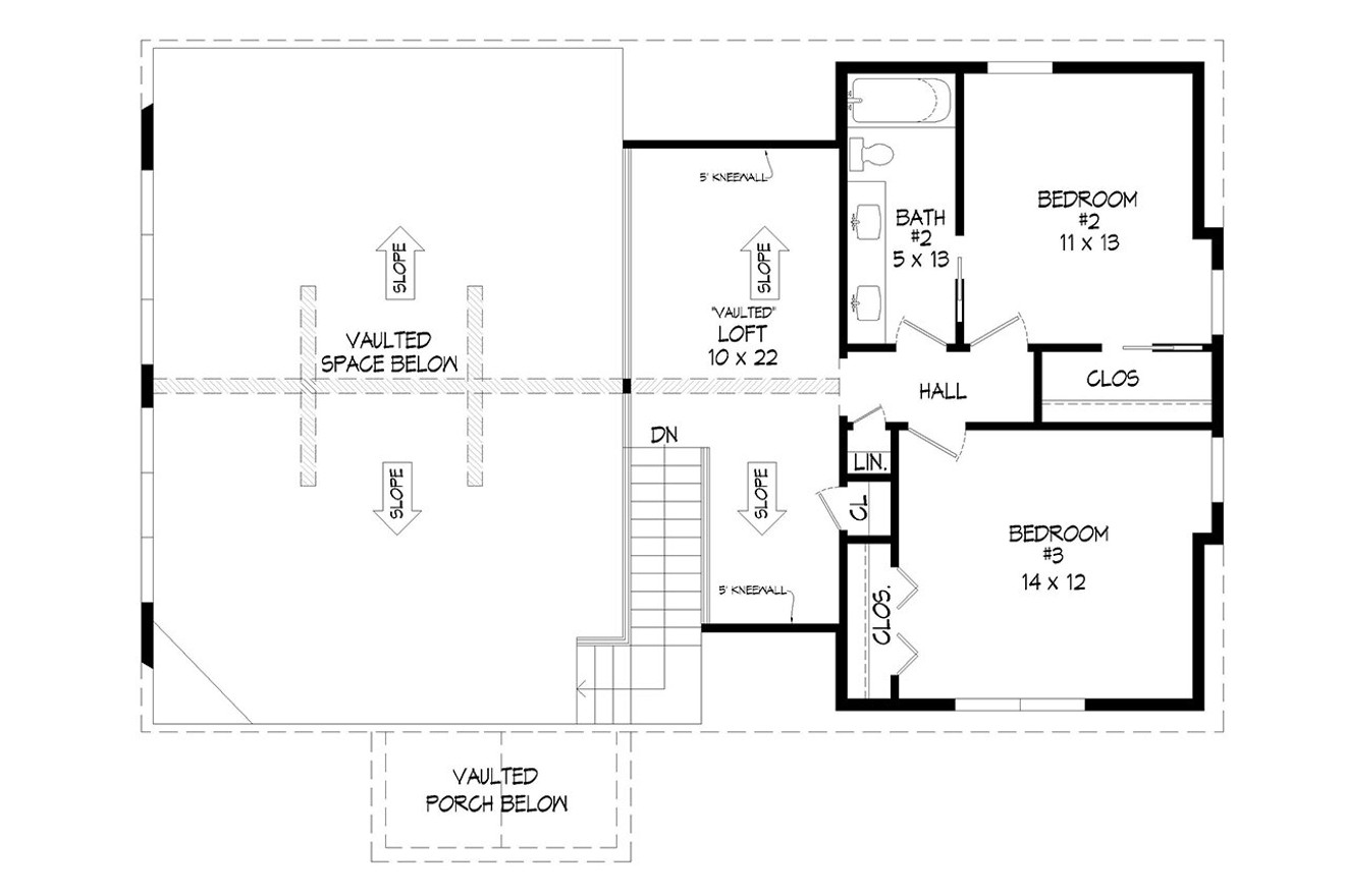 Craftsman House Plan - Lake Lure Mountains 28196 - 2nd Floor Plan