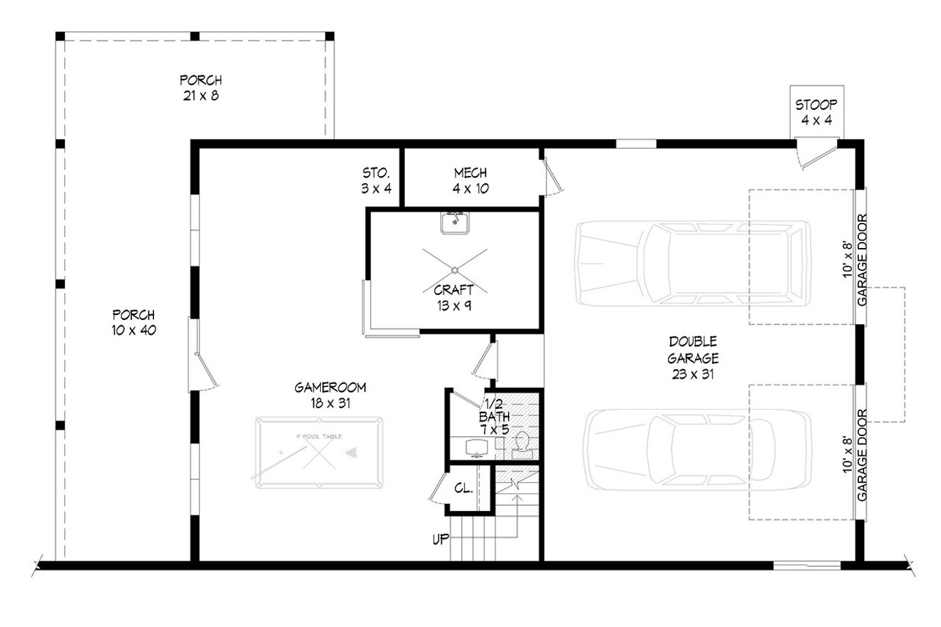 Craftsman House Plan - Lake Lure Mountains 28196 - Basement Floor Plan