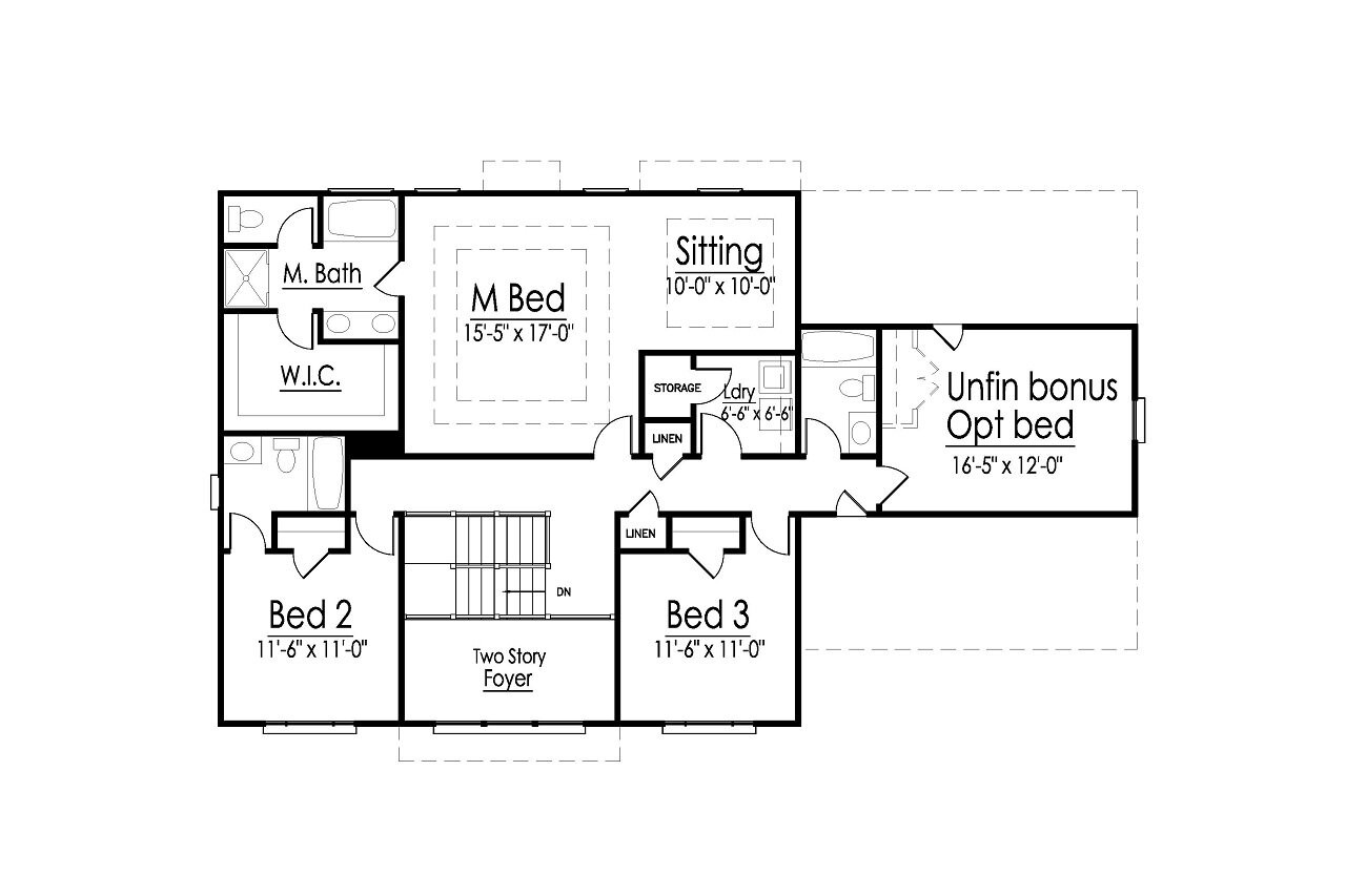 Secondary Image - Traditional House Plan - 28342 - 2nd Floor Plan