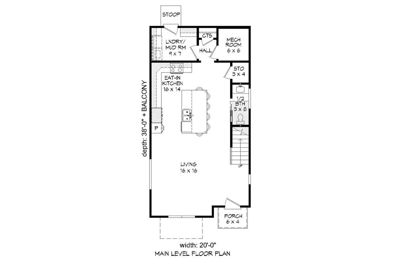 Modern House Plan - Shephard 28417 - 1st Floor Plan