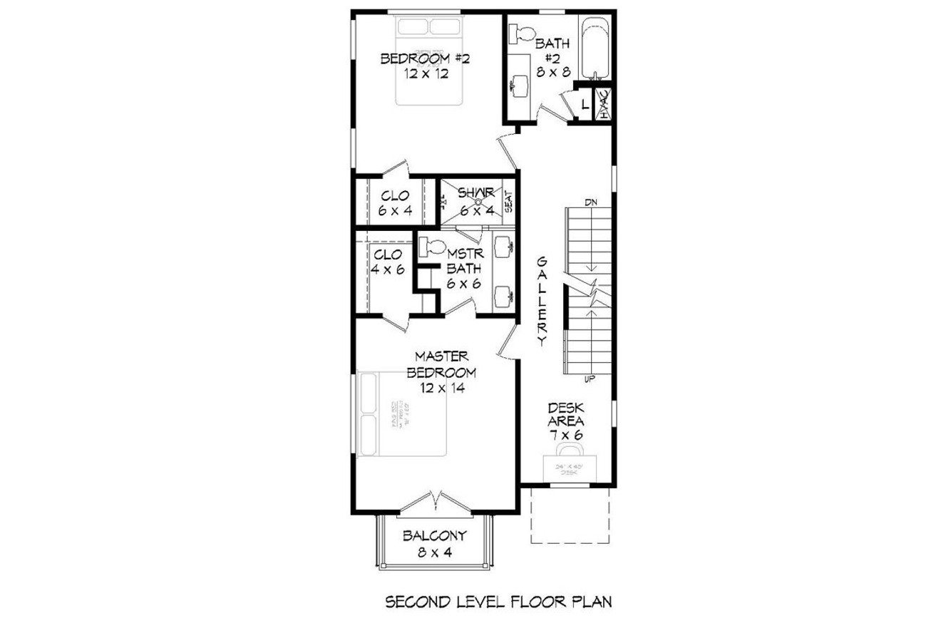 Secondary Image - Modern House Plan - Shephard 28417 - 2nd Floor Plan