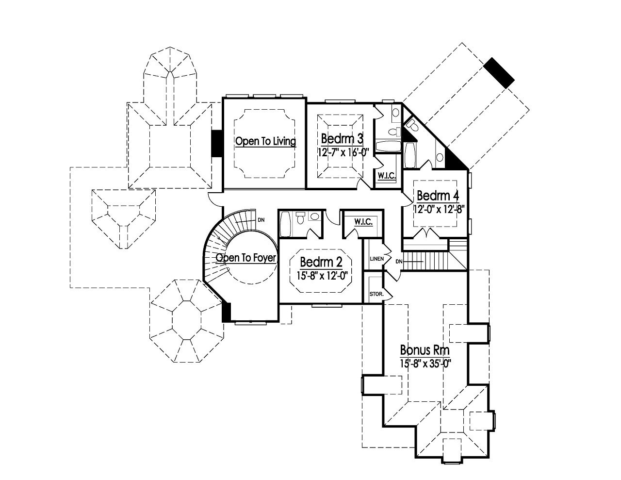 European House Plan - 28830 - 2nd Floor Plan