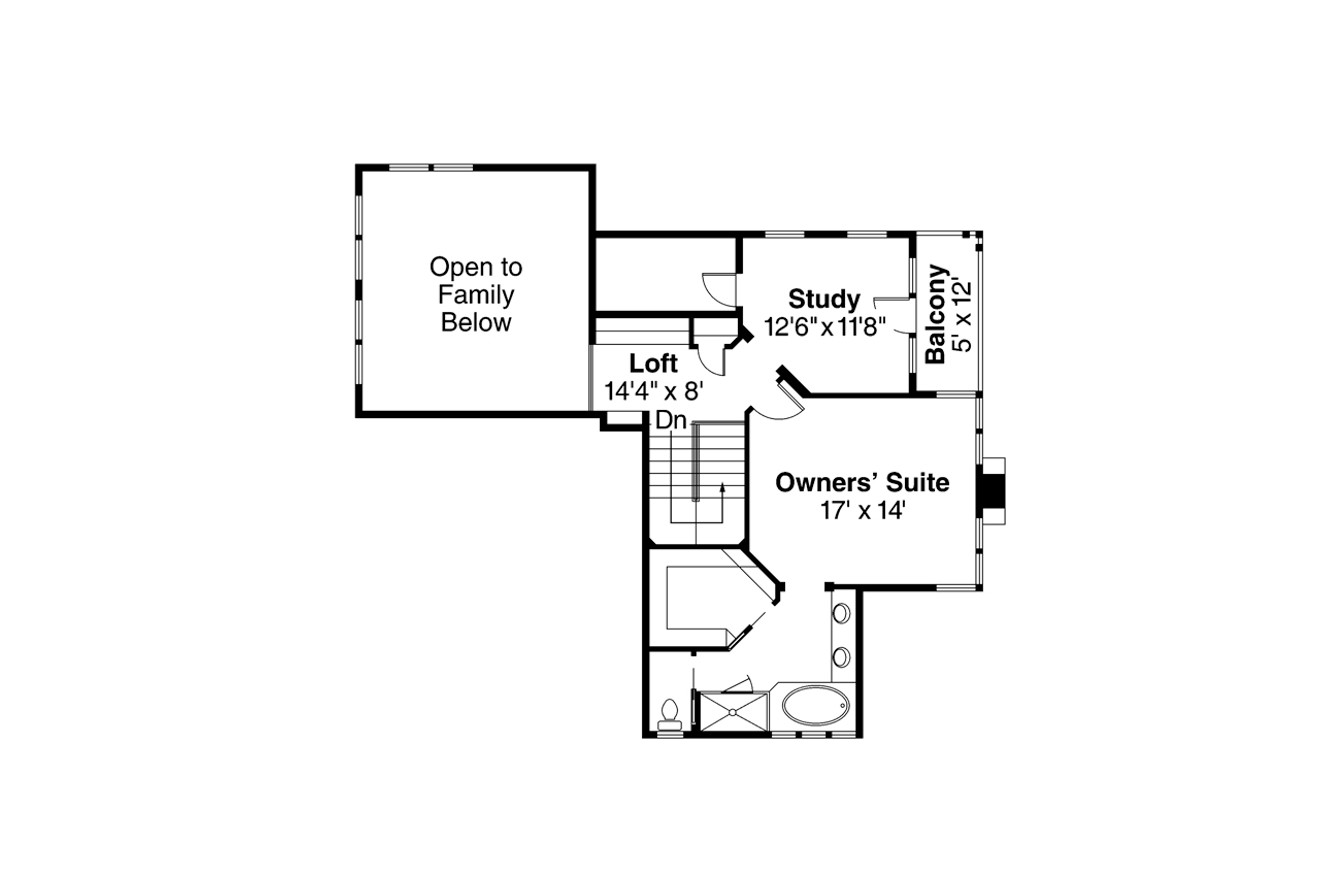 Secondary Image - Mediterranean House Plan - Hazleton 29391 - 2nd Floor Plan