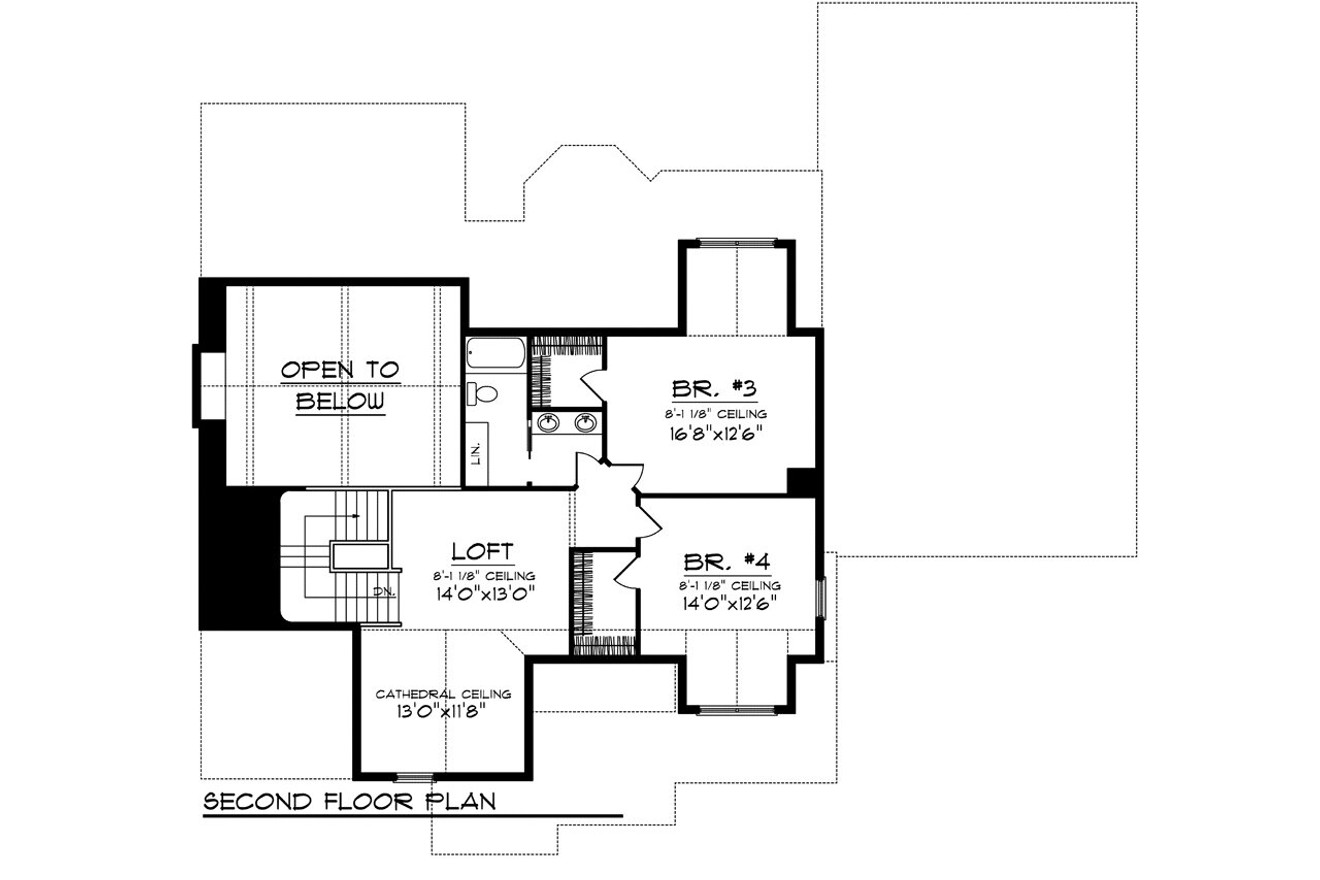 Secondary Image - Craftsman House Plan - 29421 - 2nd Floor Plan