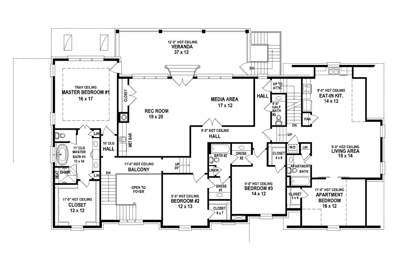 Secondary Image - Farmhouse House Plan - 29706 - 2nd Floor Plan