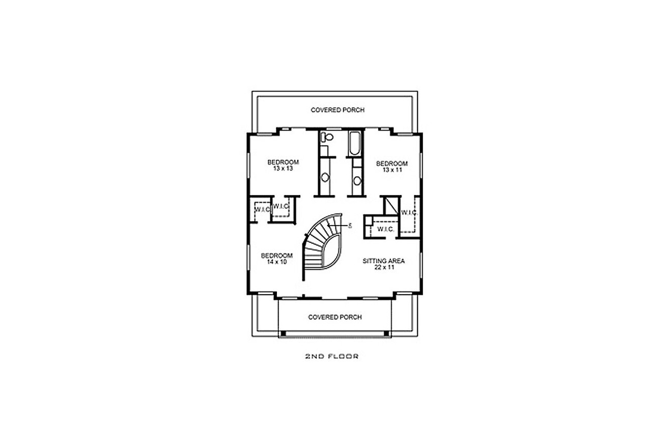 Secondary Image - Southwest House Plan - Estrada 29797 - 2nd Floor Plan