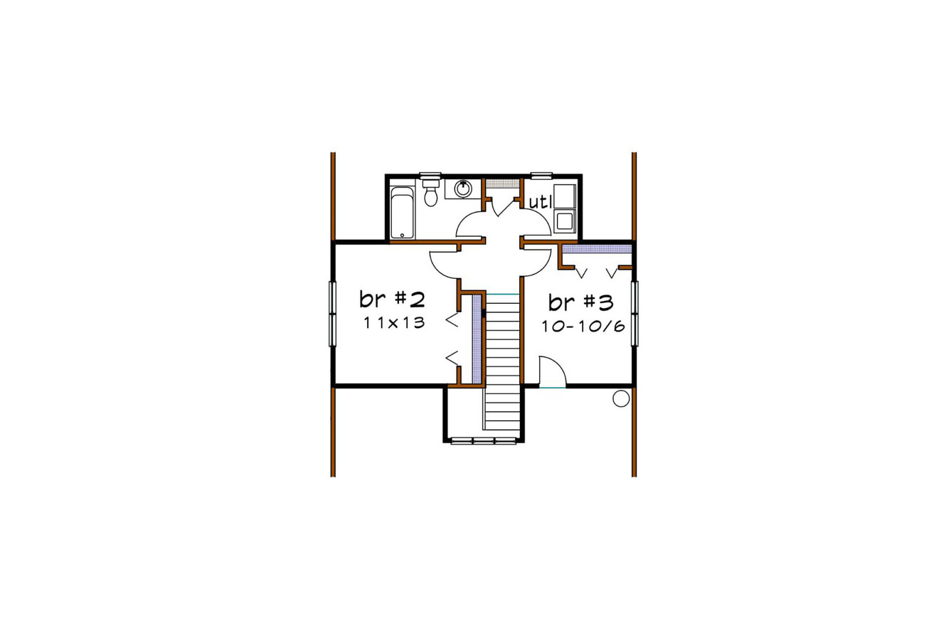 Secondary Image - Bungalow House Plan - 30101 - 2nd Floor Plan