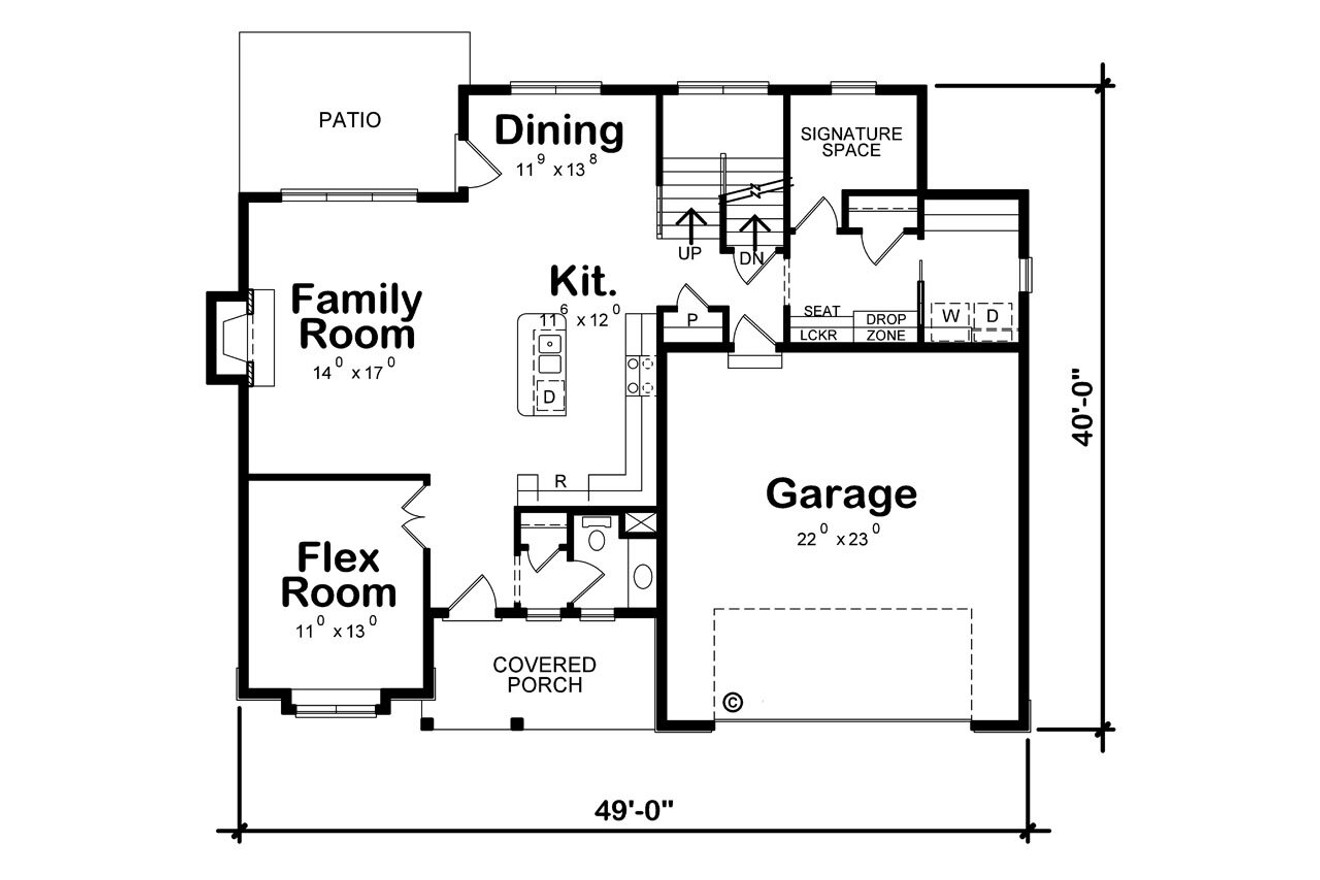 Traditional House Plan - Wetherby Mills 30187 - 1st Floor Plan